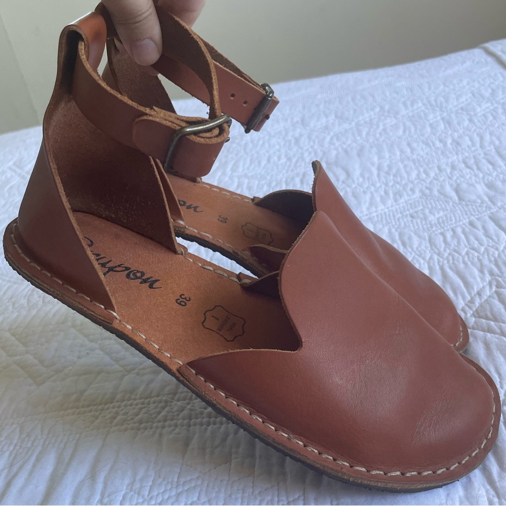 Crupon Iris Barefoot - Ambra - leather sandals